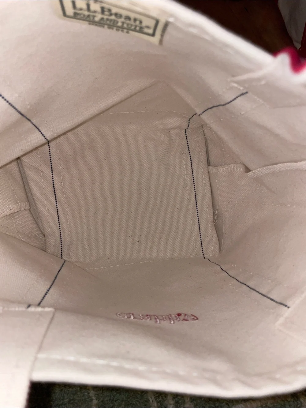 LLBean red small tote - Picture 3 of 3
